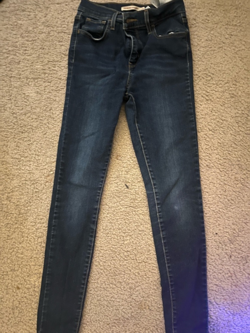 Levi's Dark Blue Skinny Jeans - Slim Fit Stretch Denim